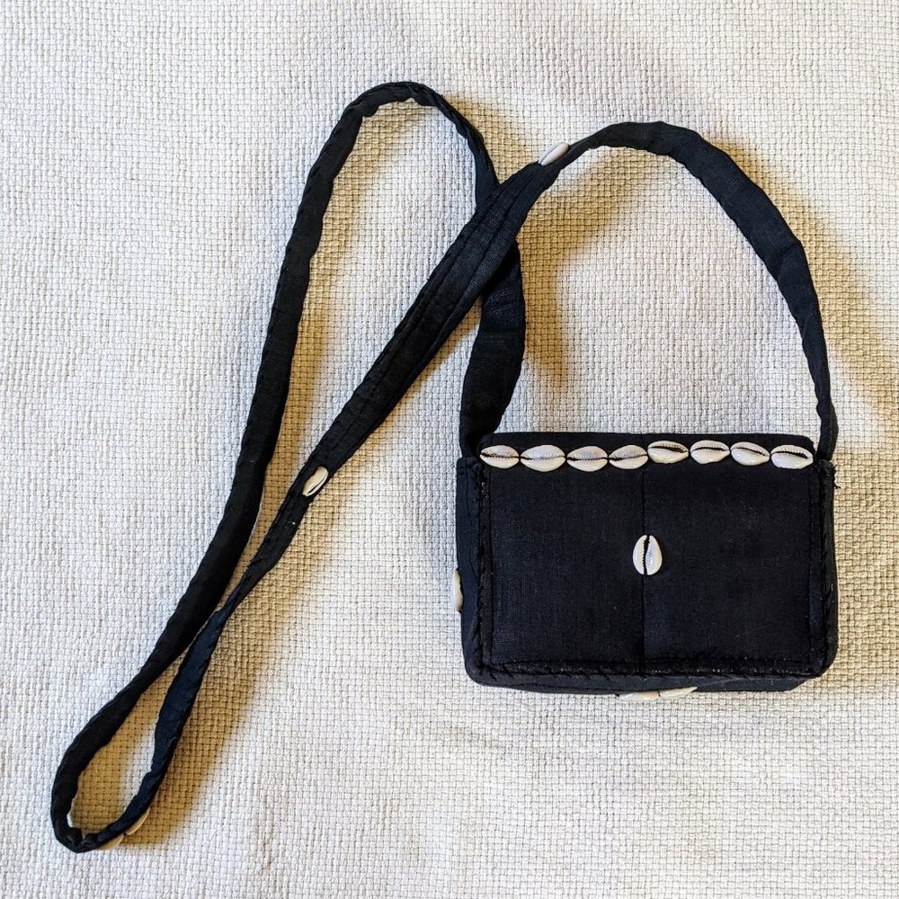 Vintage Hippie Boho Bead & Shell Crossbody Bag - Picture 3 of 6